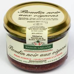 Boudin noir aux oignons sans additifs (bocal) 200 g de porc roi rose de Touraine