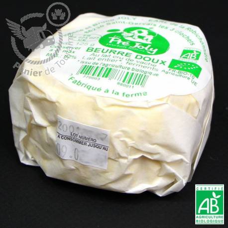 Beurre cru doux Bio 125 g