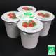 Yaourt aromatisé fraise au lait entier pasteurisé Bio de vache 125 g x 4