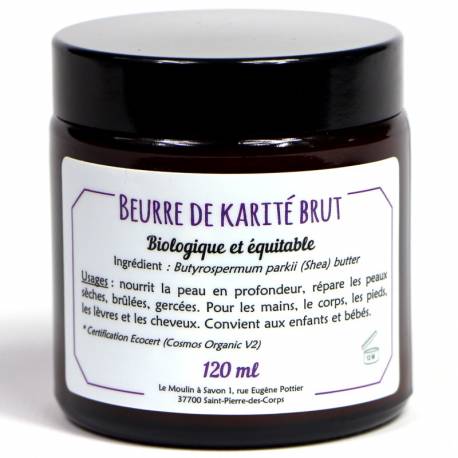 Beurre de Karité Brut BIO-équitable 120 ml