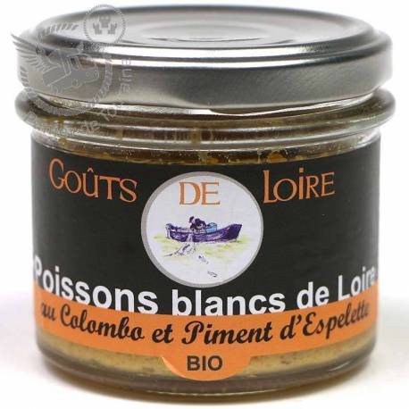 Rillettes de poissons blancs de Loire au colombo et piment d'Espelette 85 g