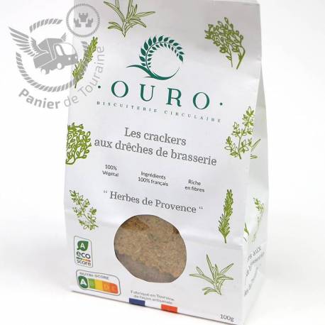 Crackers aux drêches de brasserie et herbes de Provence 100g